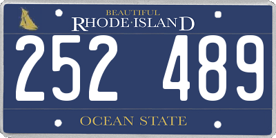 RI license plate 252489