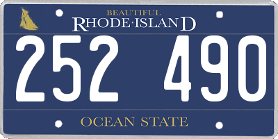 RI license plate 252490