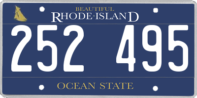 RI license plate 252495