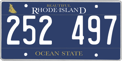 RI license plate 252497