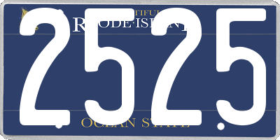 RI license plate 2525
