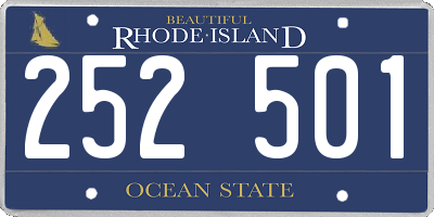 RI license plate 252501
