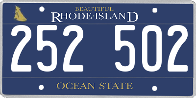 RI license plate 252502