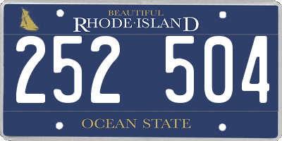 RI license plate 252504