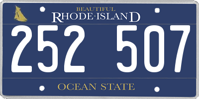 RI license plate 252507