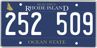 RI license plate 252509