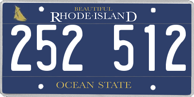 RI license plate 252512