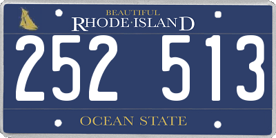 RI license plate 252513