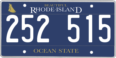 RI license plate 252515