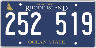 RI license plate 252519