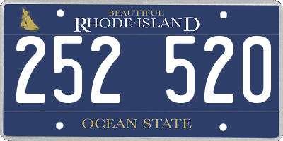 RI license plate 252520