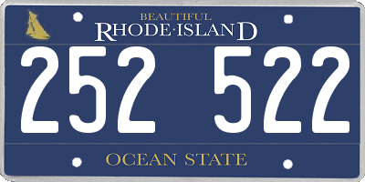 RI license plate 252522