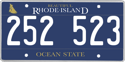 RI license plate 252523