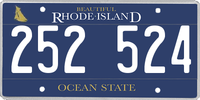 RI license plate 252524