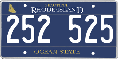 RI license plate 252525