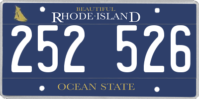 RI license plate 252526