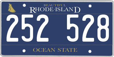RI license plate 252528