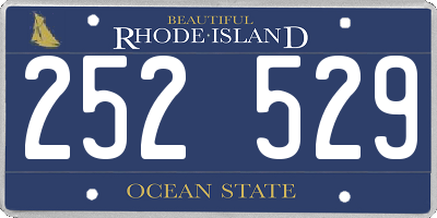 RI license plate 252529