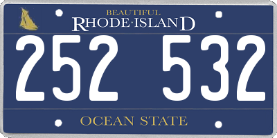 RI license plate 252532
