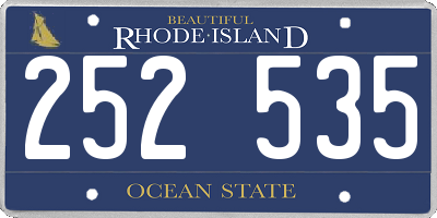RI license plate 252535