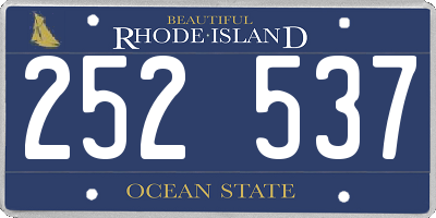 RI license plate 252537
