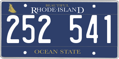 RI license plate 252541