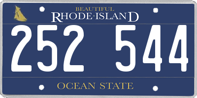 RI license plate 252544