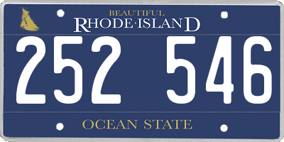 RI license plate 252546