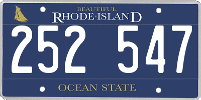 RI license plate 252547