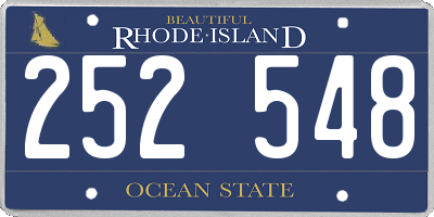 RI license plate 252548