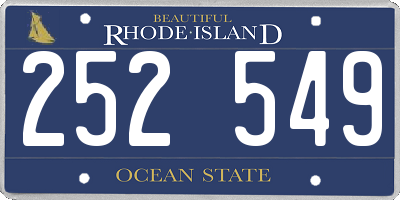 RI license plate 252549