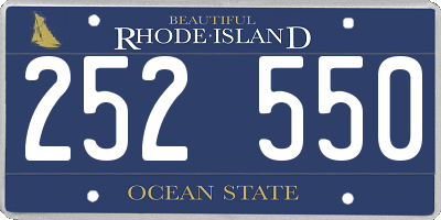 RI license plate 252550