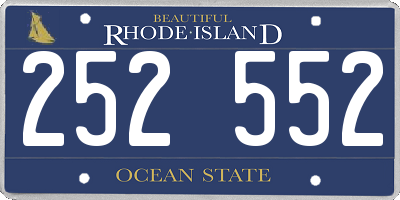 RI license plate 252552