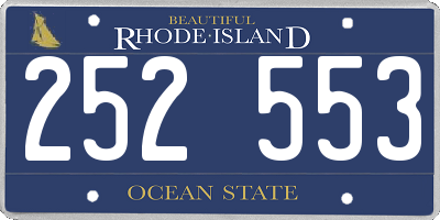 RI license plate 252553