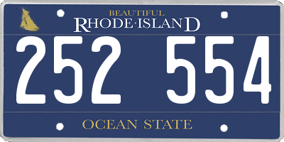 RI license plate 252554