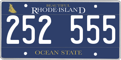 RI license plate 252555