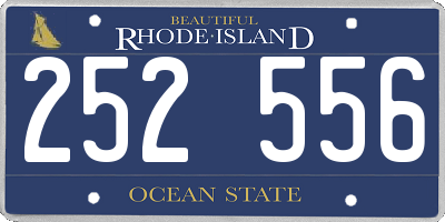 RI license plate 252556