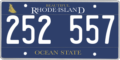 RI license plate 252557