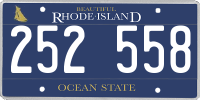 RI license plate 252558