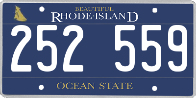 RI license plate 252559