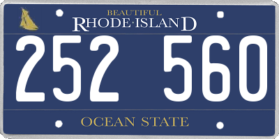RI license plate 252560