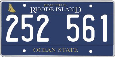 RI license plate 252561
