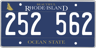 RI license plate 252562