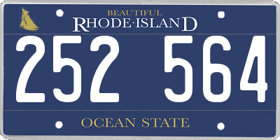 RI license plate 252564