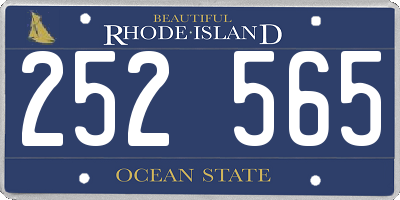 RI license plate 252565