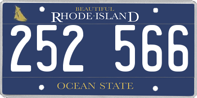 RI license plate 252566