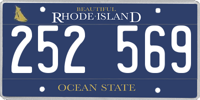 RI license plate 252569
