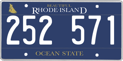 RI license plate 252571
