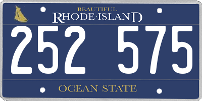 RI license plate 252575