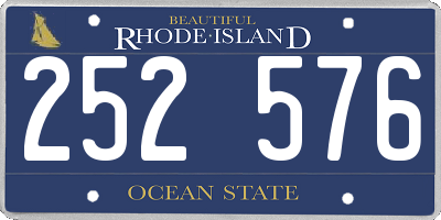 RI license plate 252576